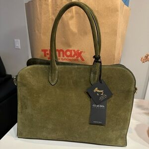 Claudia Firenze Tik Tok viral Row Margaux Suede bag from TJ Maxx